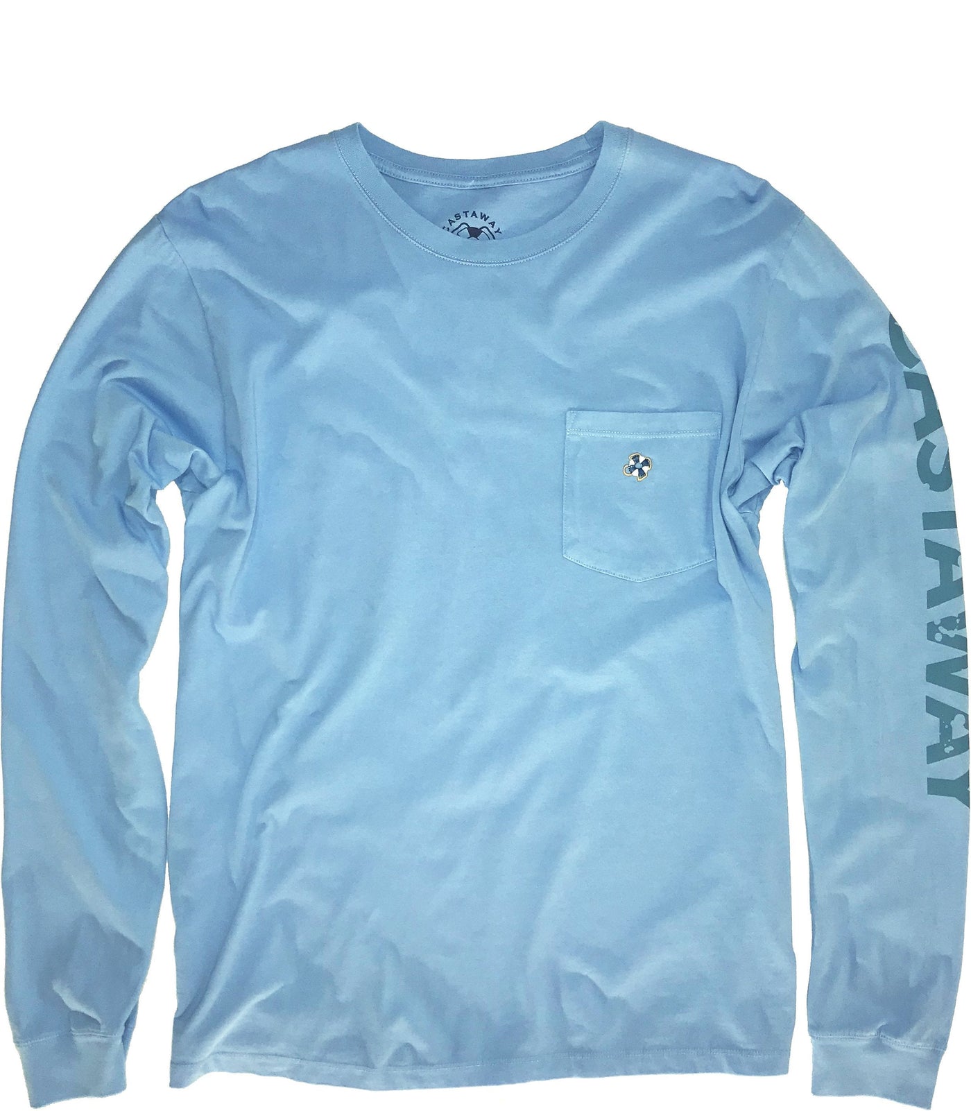 Beach Tee Long Sleeve Azure Castaway - POLOS & TEES - Castaway Nantucket Island