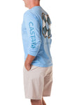 Beach Tee Long Sleeve Azure Castaway - POLOS & TEES - Castaway Nantucket Island