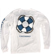 Beach Tee Long Sleeve White Castaway - POLOS & TEES - Castaway Nantucket Island