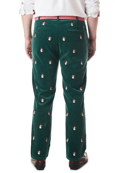 Beachcomber Corduroy Pant Hunter with Snowman Skating - Castaway Nantucket Island