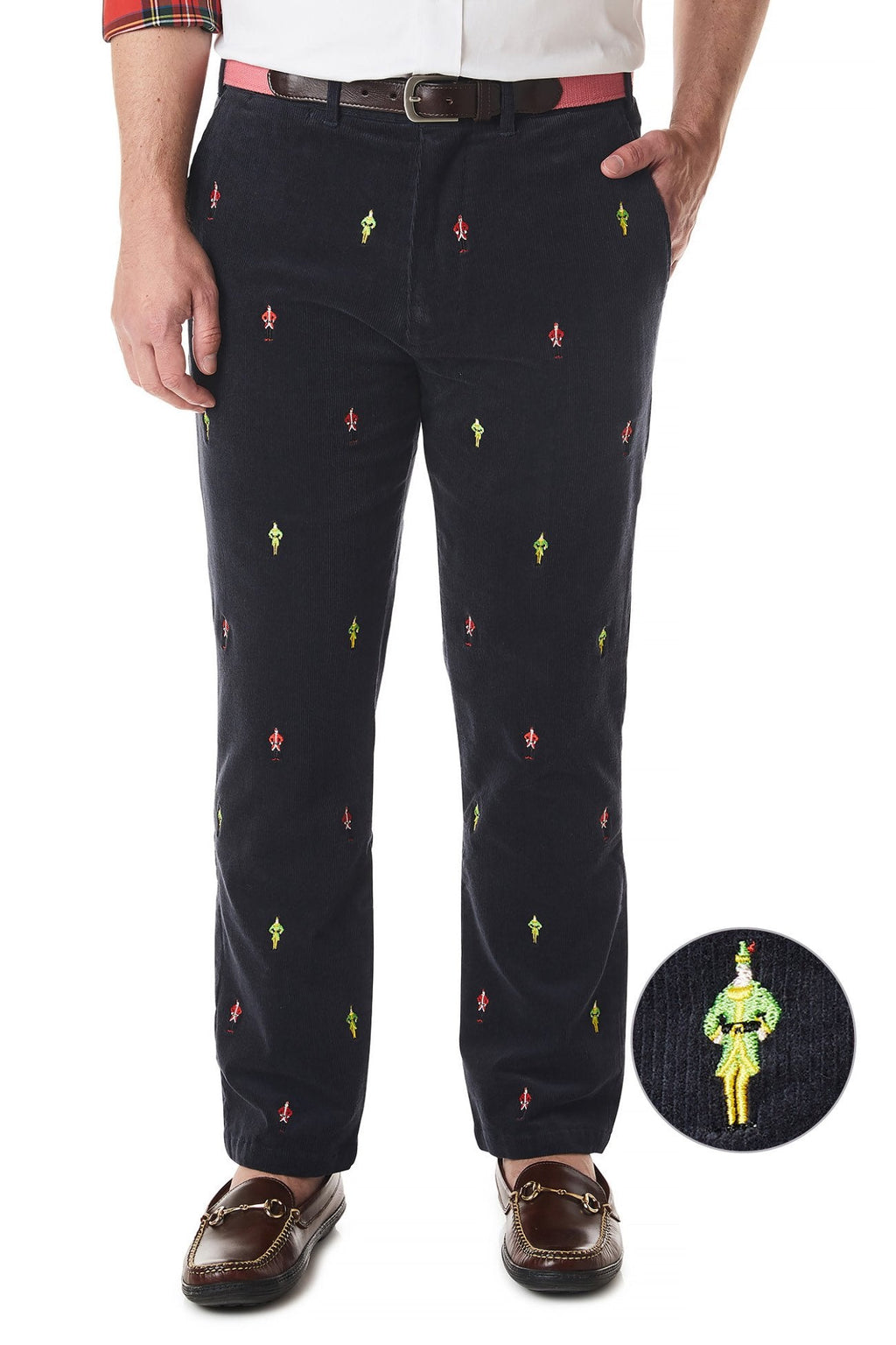Beachcomber Corduroy Pant Nantucket Navy with Elves - Castaway Nantucket Island