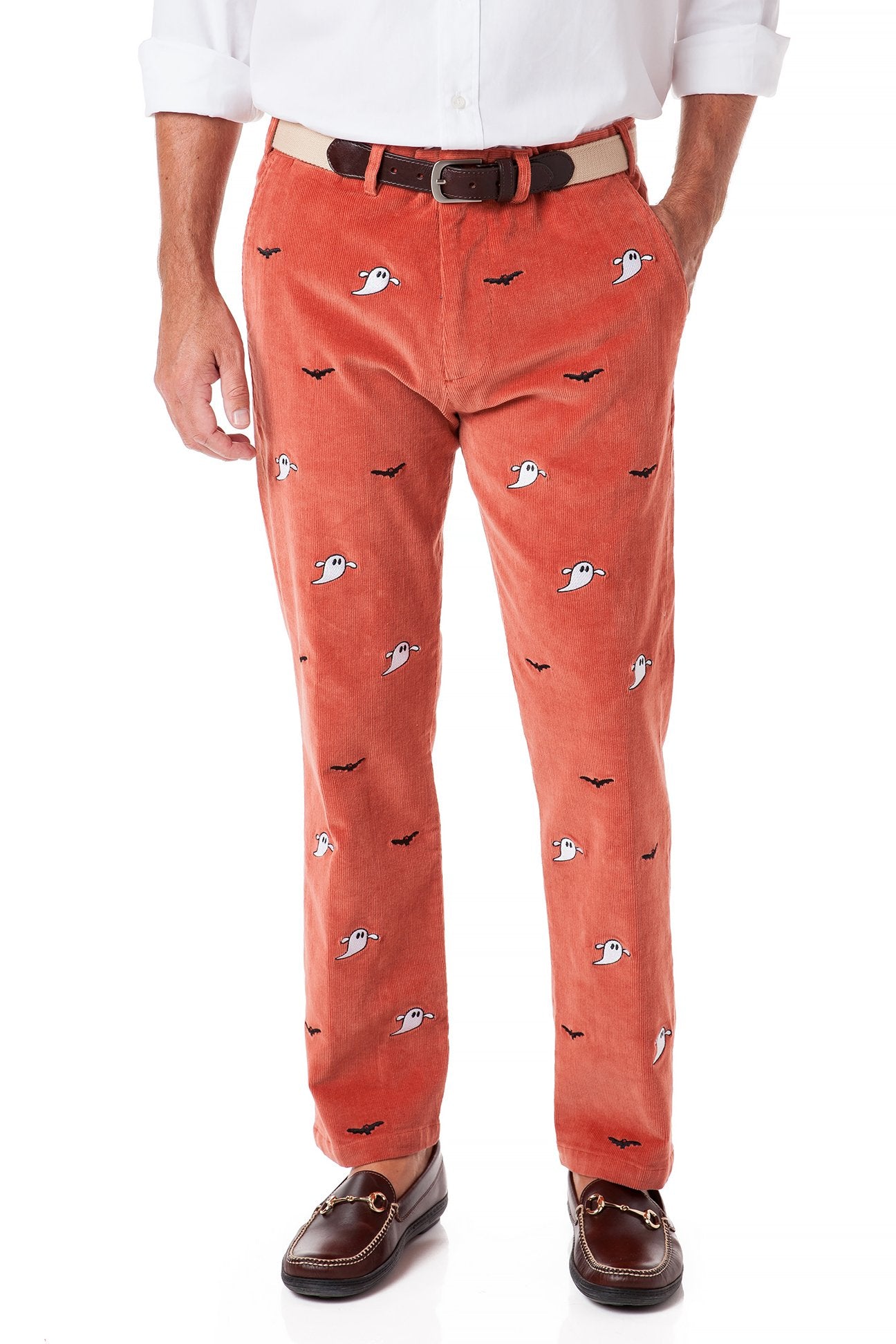 Beachcomber Corduroy Pant Nantucket Red with Ghost & Bat - Castaway Nantucket Island