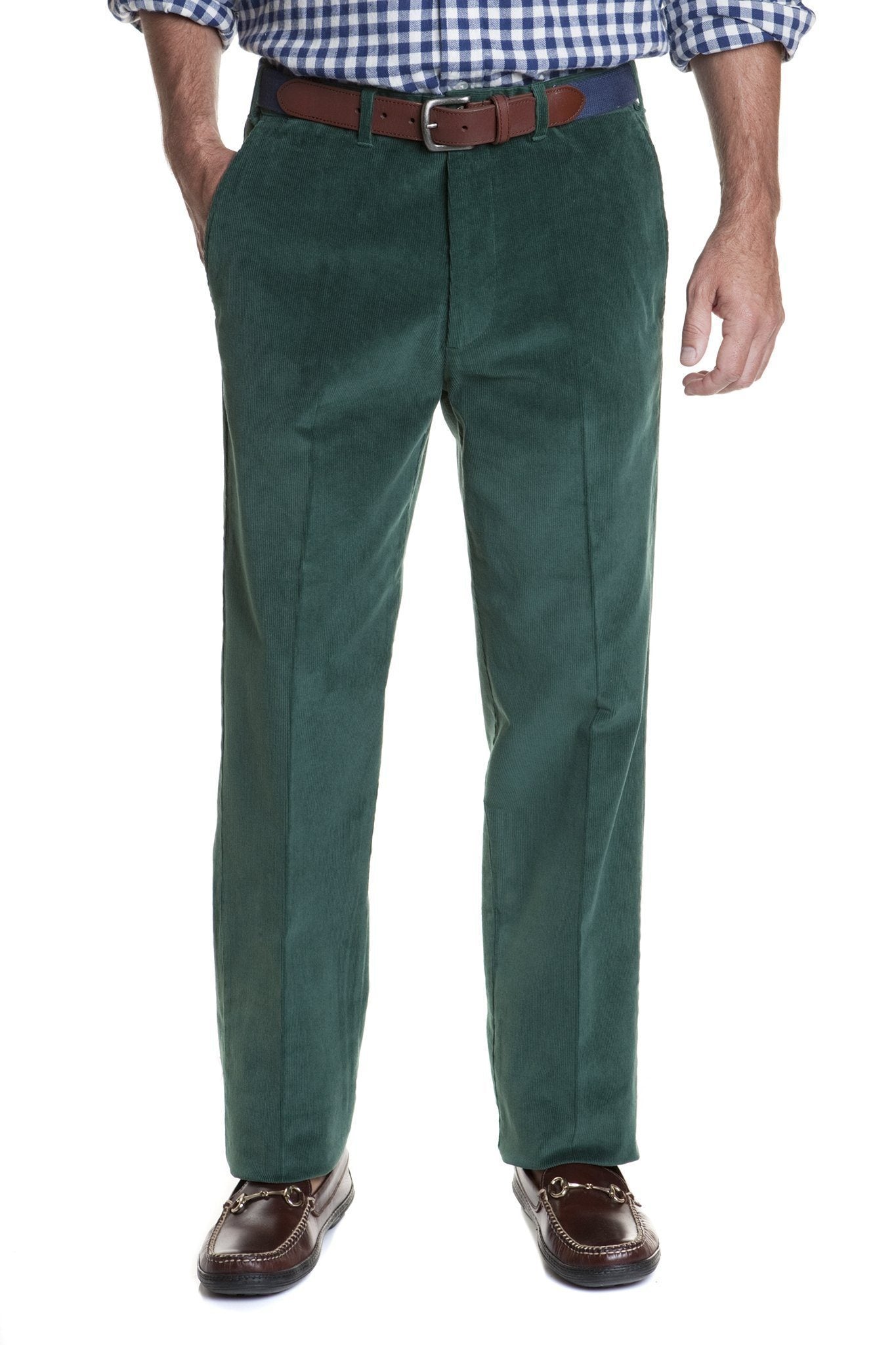 Beachcomber Stretch Corduroy Pant Hunter Green - MENS PANTS - Castaway Nantucket Island