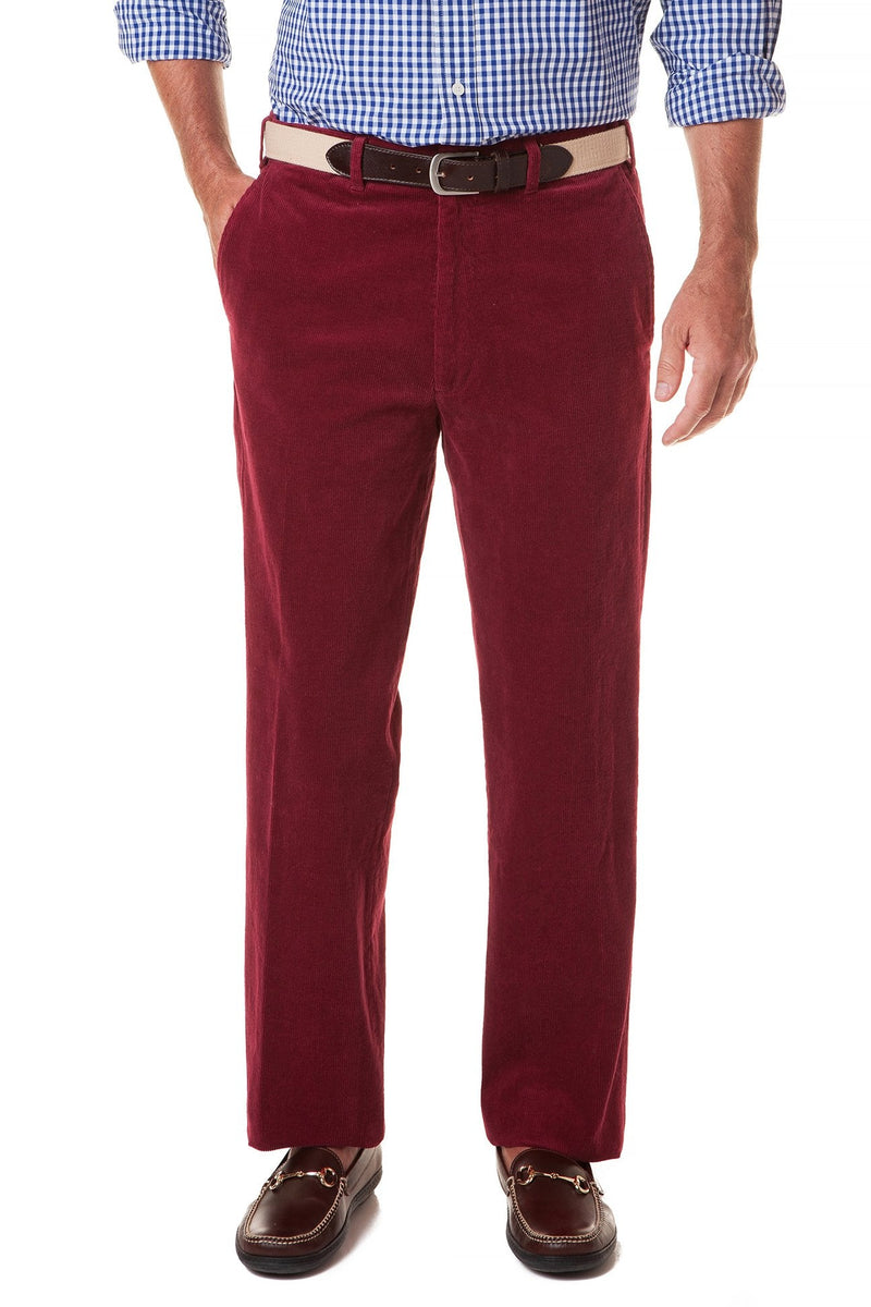 Beachcomber Stretch Corduoy Pant Merlot - MENS PANTS - Castaway Nantucket Island