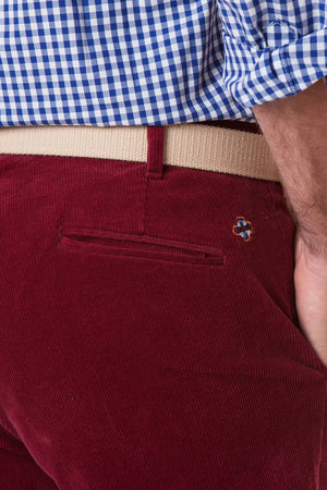 Beachcomber Stretch Corduoy Pant Merlot - MENS PANTS - Castaway Nantucket Island