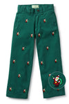 Boys Port Pant Stretch Twill Hunter with Santa BOYS PANTS Castaway Nantucket Island