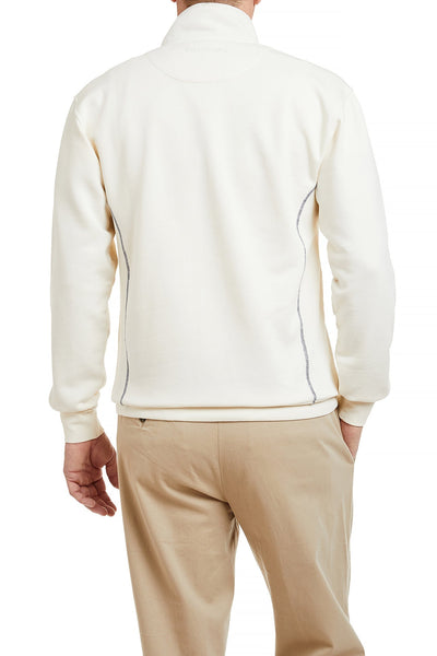 Breakwater Quarterzip Ivory MENS OUTERWEAR Castaway Nantucket Island