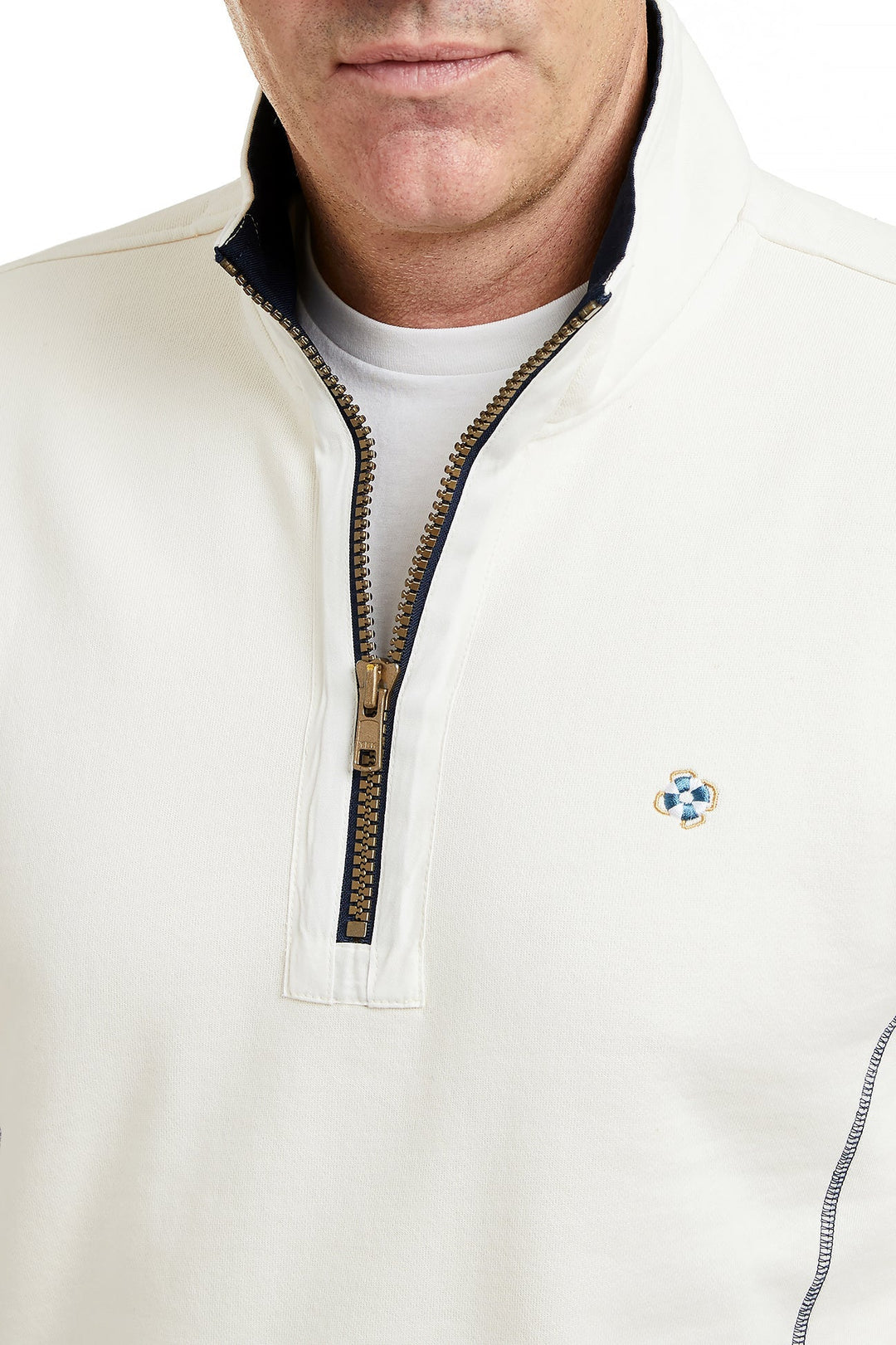 Breakwater Mens Quarterzip Ivory White – Castaway Nantucket Island