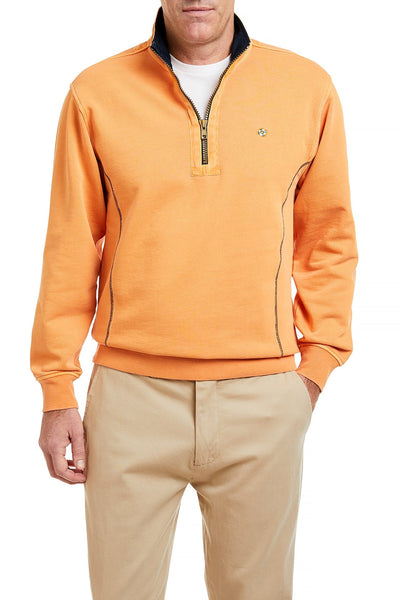 Breakwater Quarterzip Mango MENS OUTERWEAR Castaway Nantucket Island