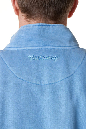 Breakwater Quarterzip Squall Blue - MENS OUTERWEAR - Castaway Nantucket Island