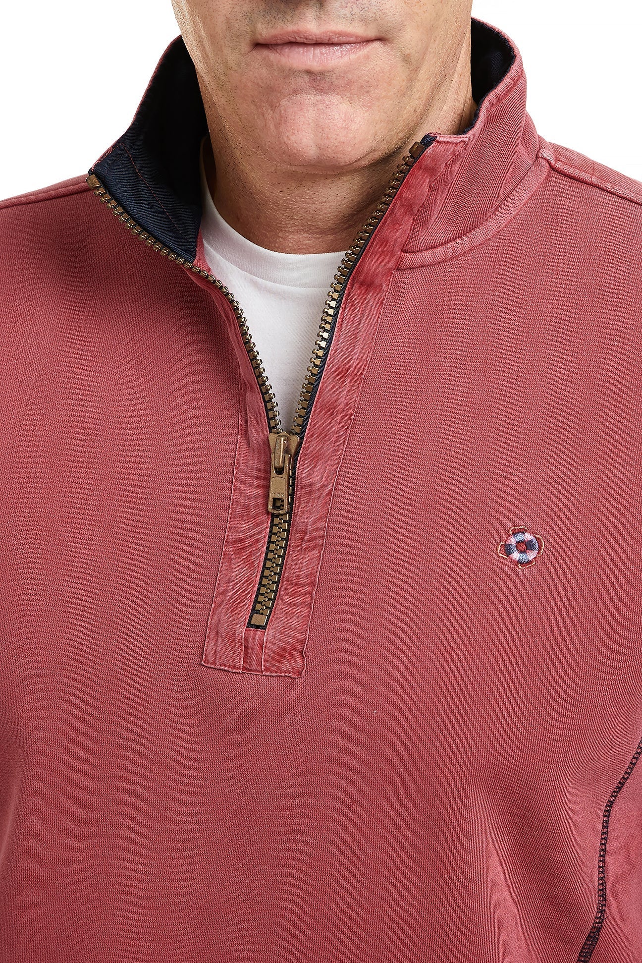 Breakwater Quarterzip Mens Sweatshirt Weathered Red – Castaway