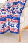 ChappyWrap Blanket Jolly Fair Isle Blue - Castaway Nantucket Island