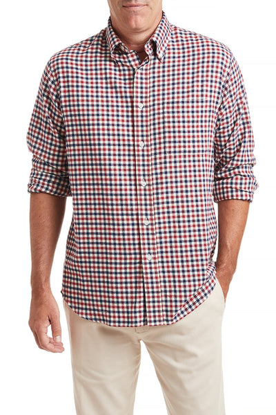 Chase Shirt Barrington Check Red Flannel MENS SPORT SHIRTS Castaway Nantucket Island