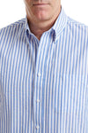 Chase Shirt Blue and Navy Seersucker MENS SPORT SHIRTS Castaway Nantucket Island