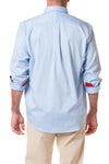 Chase Shirt Blue Oxford With Royal Stewart Tartan Trim - MENS SPORT SHIRTS - Castaway Nantucket Island
