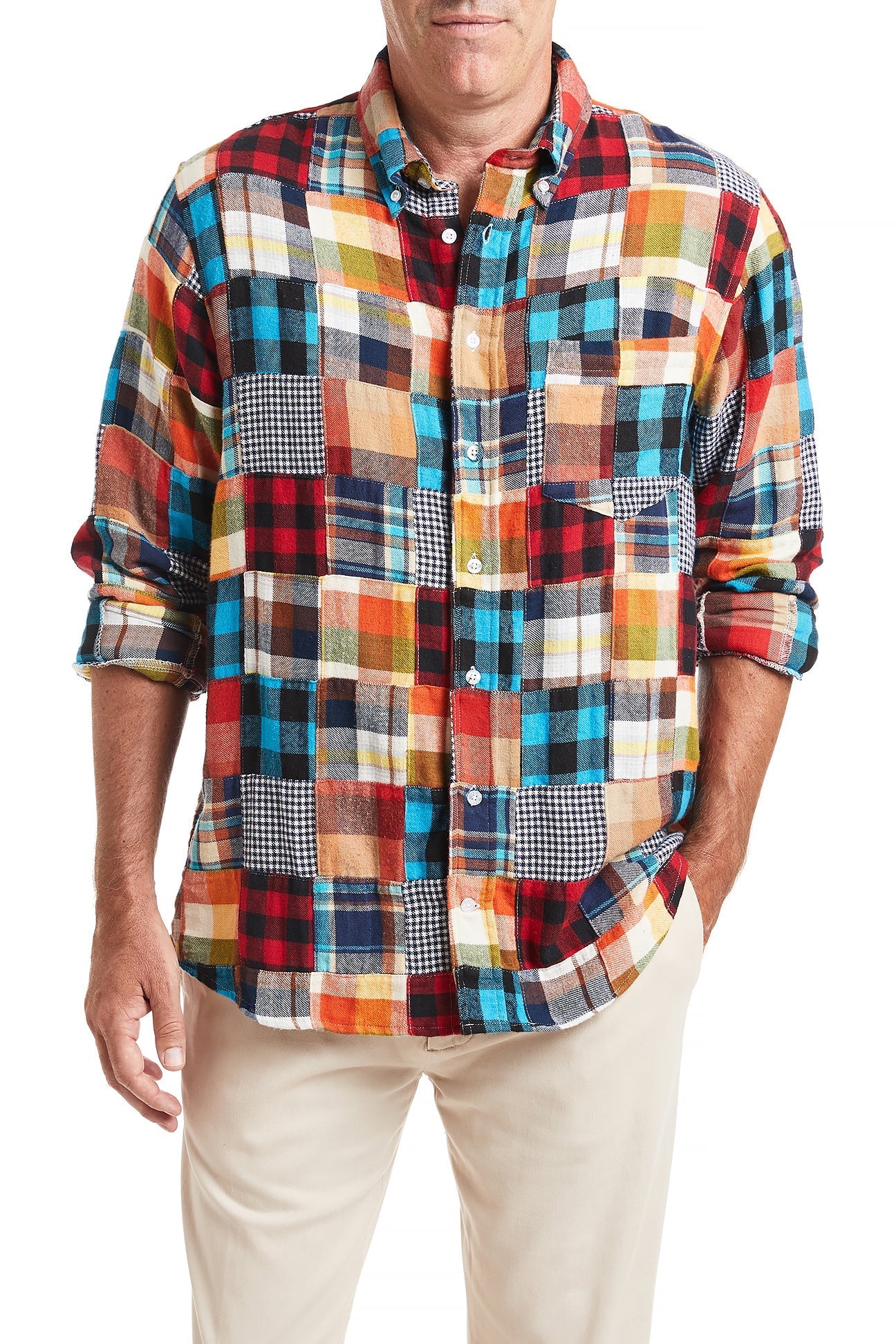 Chase Shirt Harvest Patch Madras MENS SPORT SHIRTS Castaway Nantucket Island