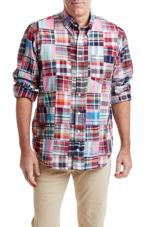 Chase Shirt Hingham Patch Madras MENS SPORT SHIRTS Castaway Nantucket Island
