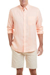 Chase Shirt Linen Peach MENS SPORT SHIRTS Castaway Nantucket Island