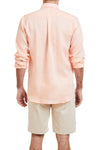 Chase Shirt Linen Peach MENS SPORT SHIRTS Castaway Nantucket Island