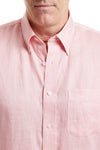 Chase Shirt Linen Pink MENS SPORT SHIRTS Castaway Clothing