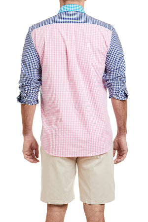 Chase Shirt Party Gingham Panel MENS SPORT SHIRTS Castaway Nantucket Island