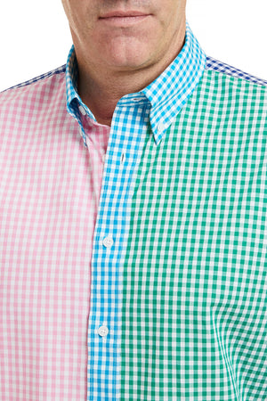 Chase Shirt Party Gingham Panel MENS SPORT SHIRTS Castaway Nantucket Island