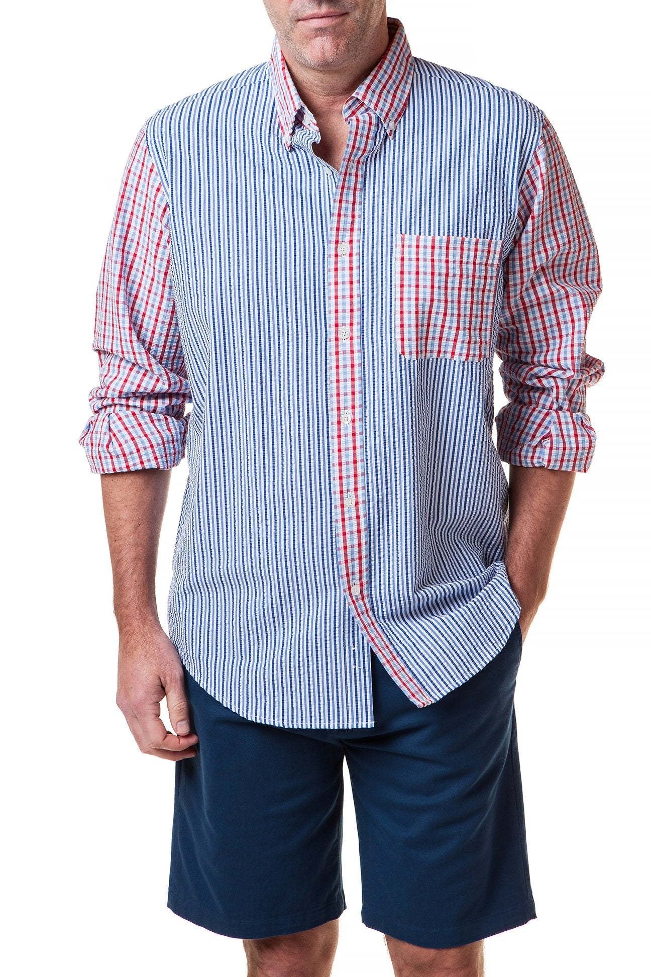 Chase Shirt Party Seersucker Shirt - Castaway Nantucket Island