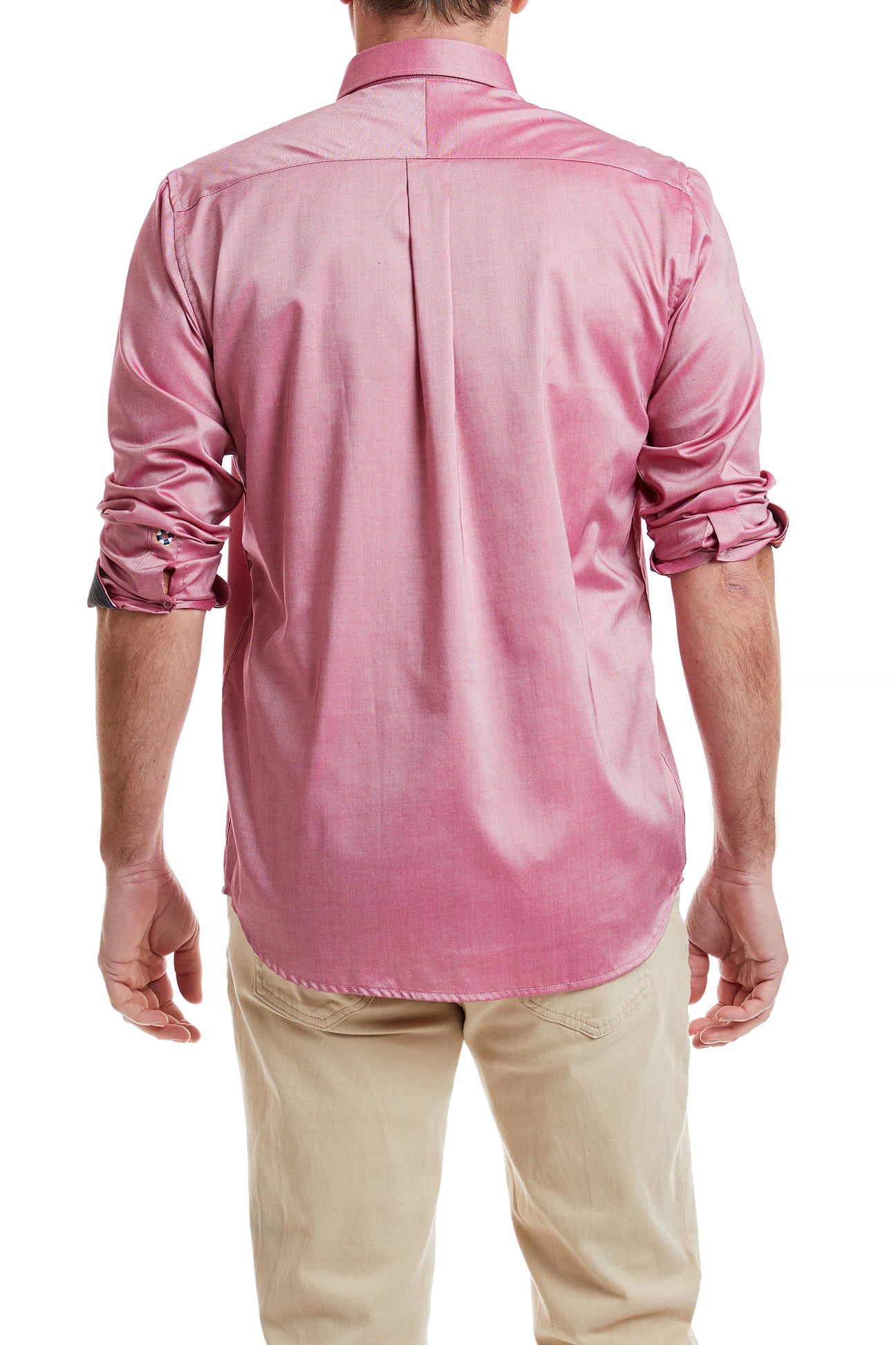 Chase Shirt Red Oxford with Black Stewart Plaid Trim MENS SPORT SHIRTS Castaway Nantucket Island