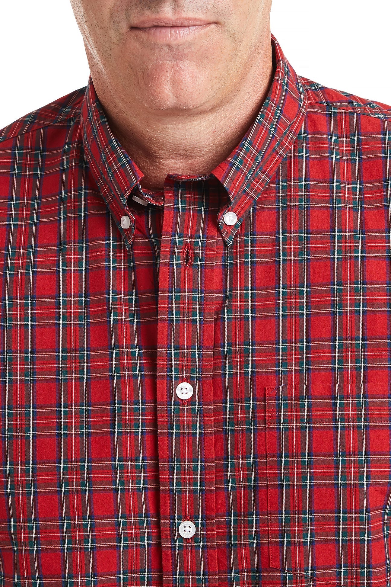 Castaway Mens Christmas Shirt Buttondown Royal Stewart Tartan