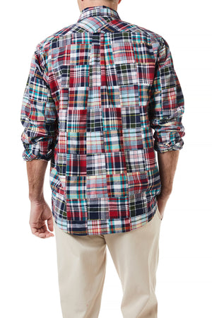 Chase Shirt Sconset Patch Madras - Castaway Nantucket Island