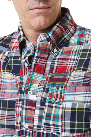 Chase Shirt Sconset Patch Madras - Castaway Nantucket Island