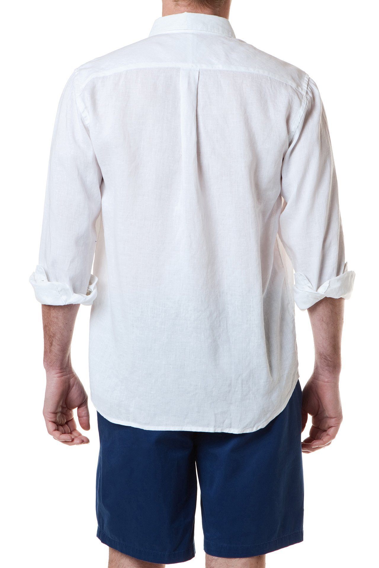 Chase Short Sleeve Shirt White Linen