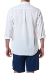 Chase Shirt White Linen - MENS SPORT SHIRTS - Castaway Nantucket Island