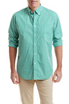 Chase Shirt Wide Gingham Emerald MENS SPORT SHIRTS Castaway Nantucket Island