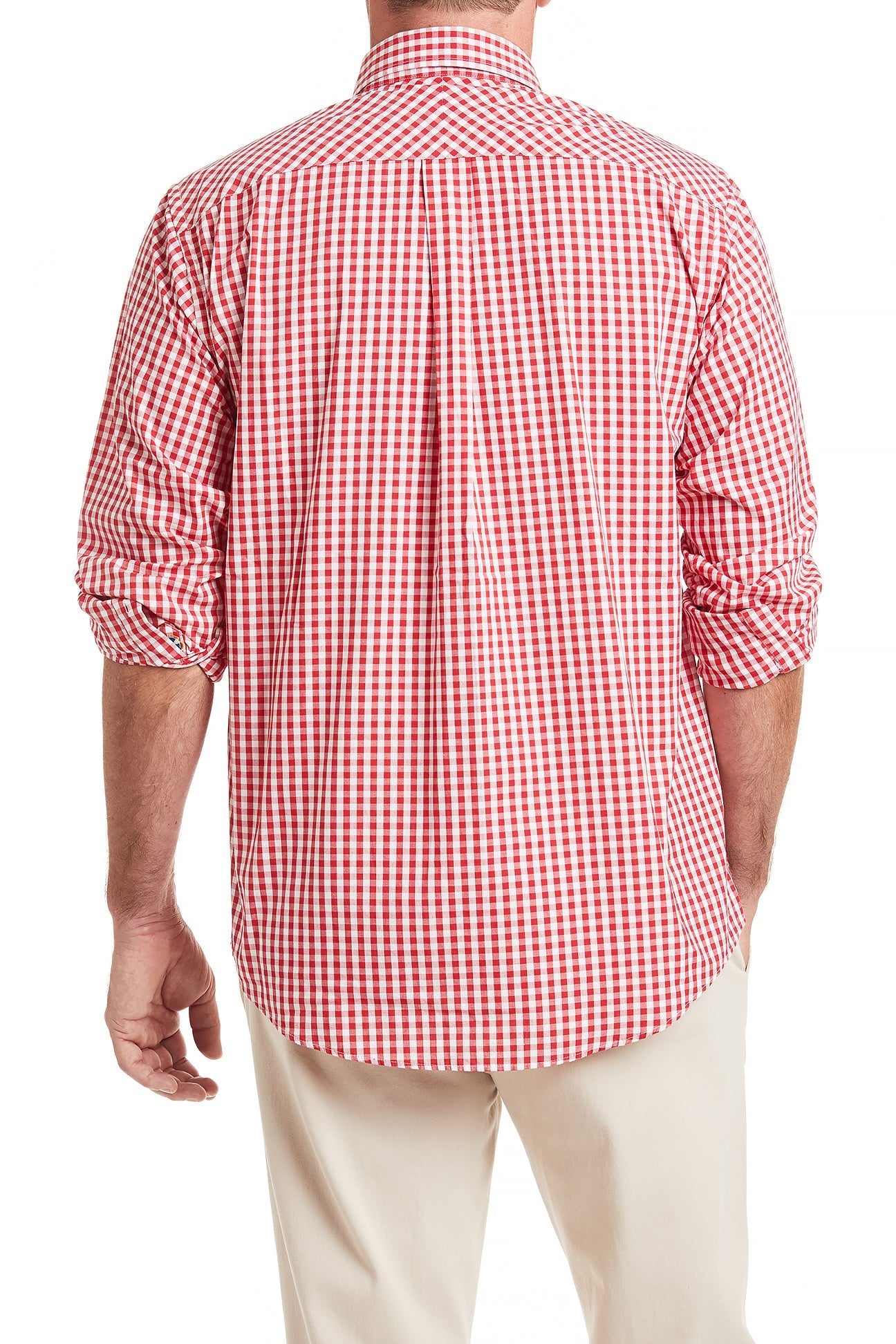 Chase Shirt Wide Gingham Red MENS SPORT SHIRTS Castaway Clothing
