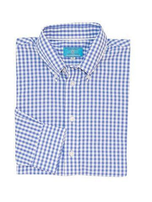 Chase Shirt Wide Gingham Royal - MENS SPORT SHIRTS - Castaway Nantucket ...