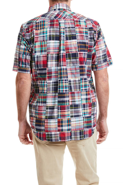 Chase Short Sleeve Shirt Chancellor Patch Madras MENS SPORT SHIRTS Castaway Nantucket Island