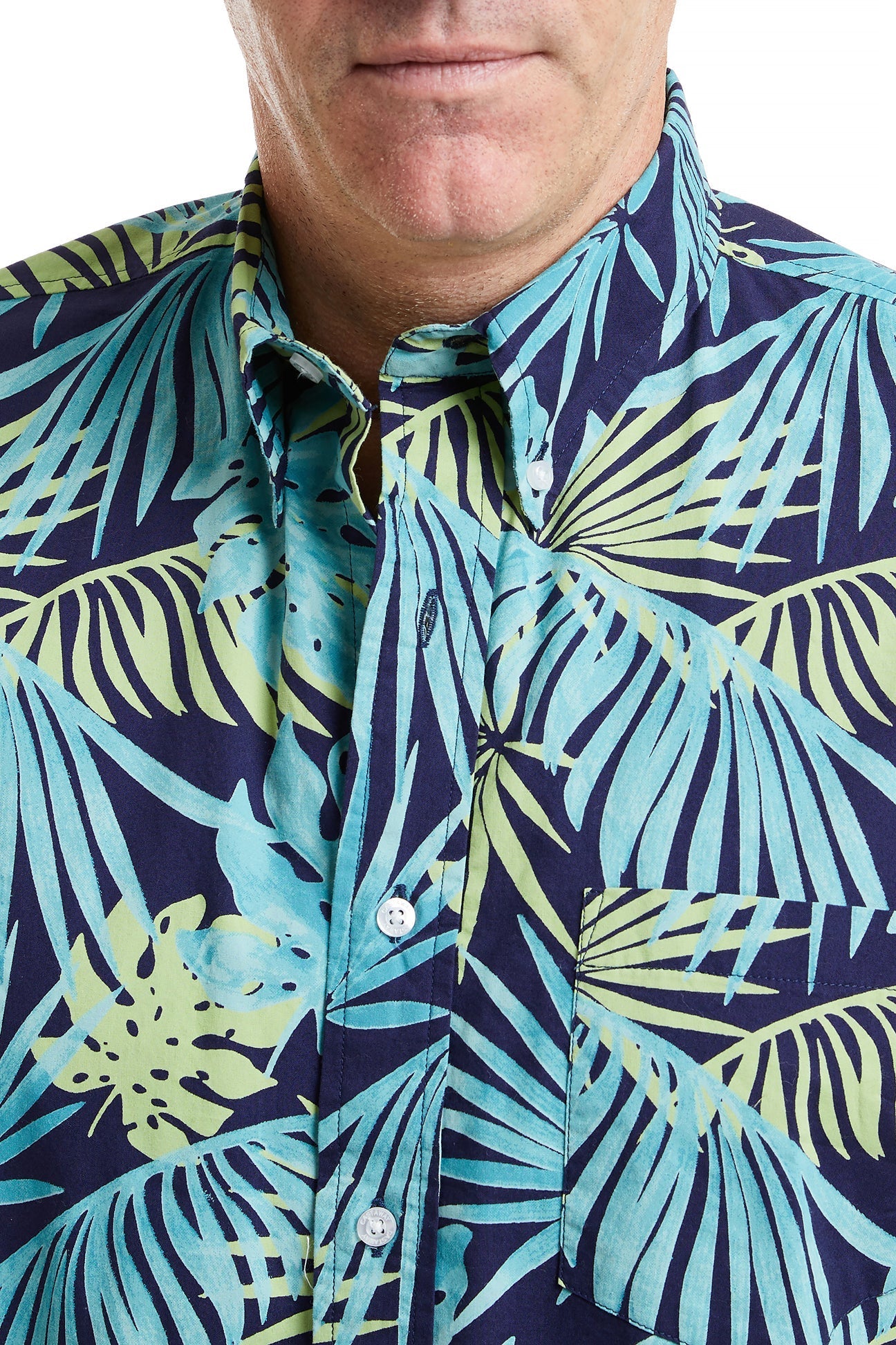 Chase Short Sleeve Shirt Frond Print MENS SPORT SHIRTS Castaway Nantucket Island