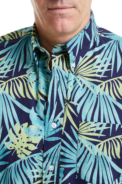 Chase Short Sleeve Shirt Frond Print MENS SPORT SHIRTS Castaway Nantucket Island