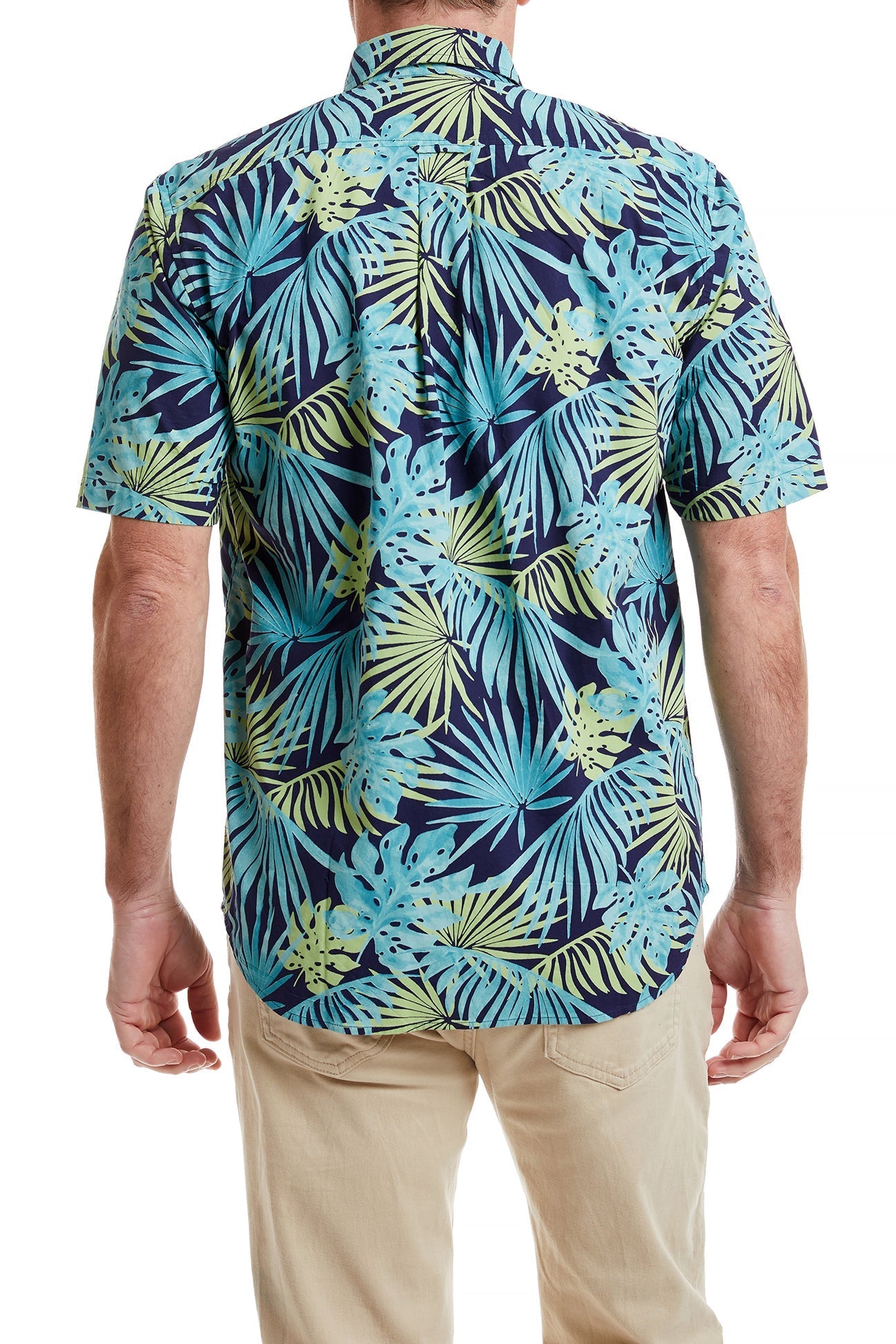 Chase Short Sleeve Shirt Frond Print MENS SPORT SHIRTS Castaway Nantucket Island