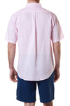 Chase Short Sleeve Shirt Pink Linen - ARCHIVED - Castaway Nantucket Island