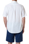 Chase Short Sleeve Shirt White Linen - ARCHIVED - Castaway Nantucket Island