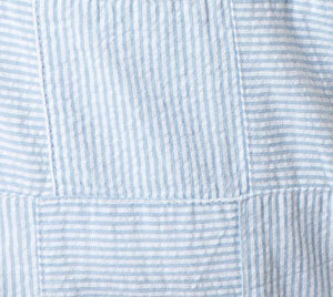 Cisco Short Blue Seersucker Patch - Castaway Nantucket Island