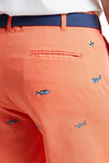 Cisco Short Coral with Grand Slam MENS EMBROIDERED SHORTS Castaway Nantucket Island