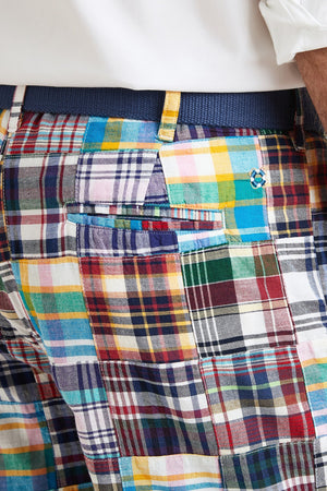 Cisco Short Falmouth Patch Madras MENS SHORTS Castaway Nantucket Island