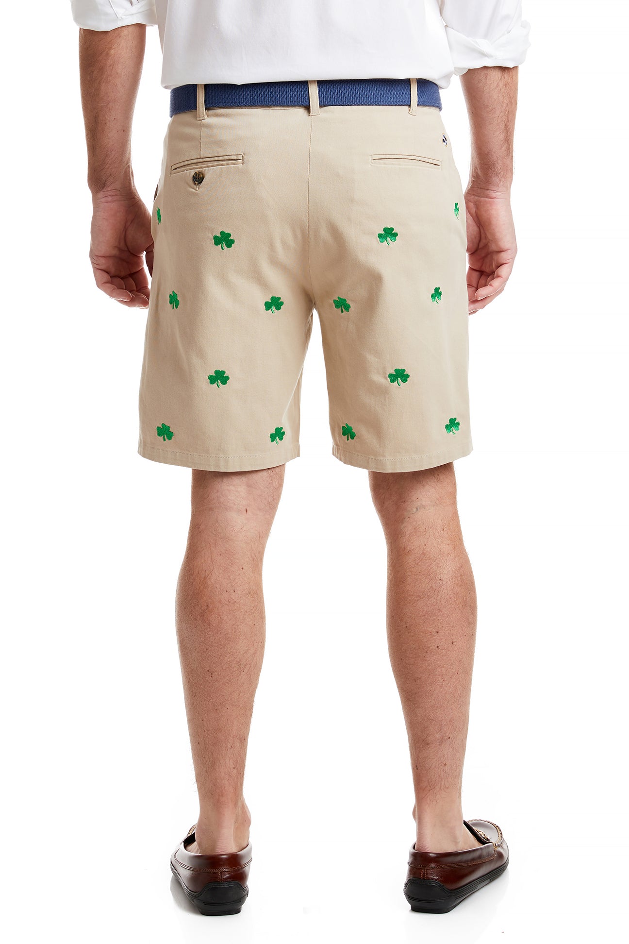 Cisco Short Khaki with Shamrock MENS EMBROIDERED SHORTS Castaway Nantucket Island