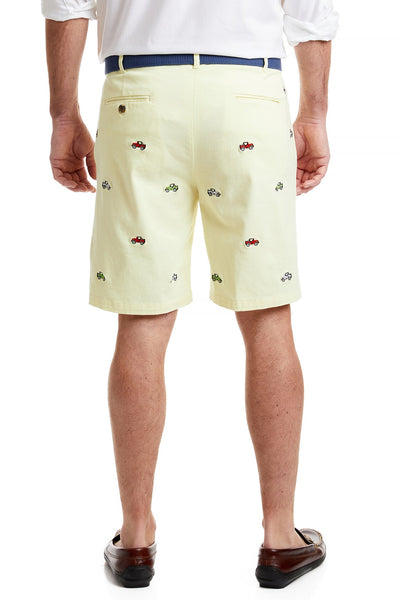 Cisco Short Neon Yellow with Jeeps MENS EMBROIDERED SHORTS Castaway Nantucket Island