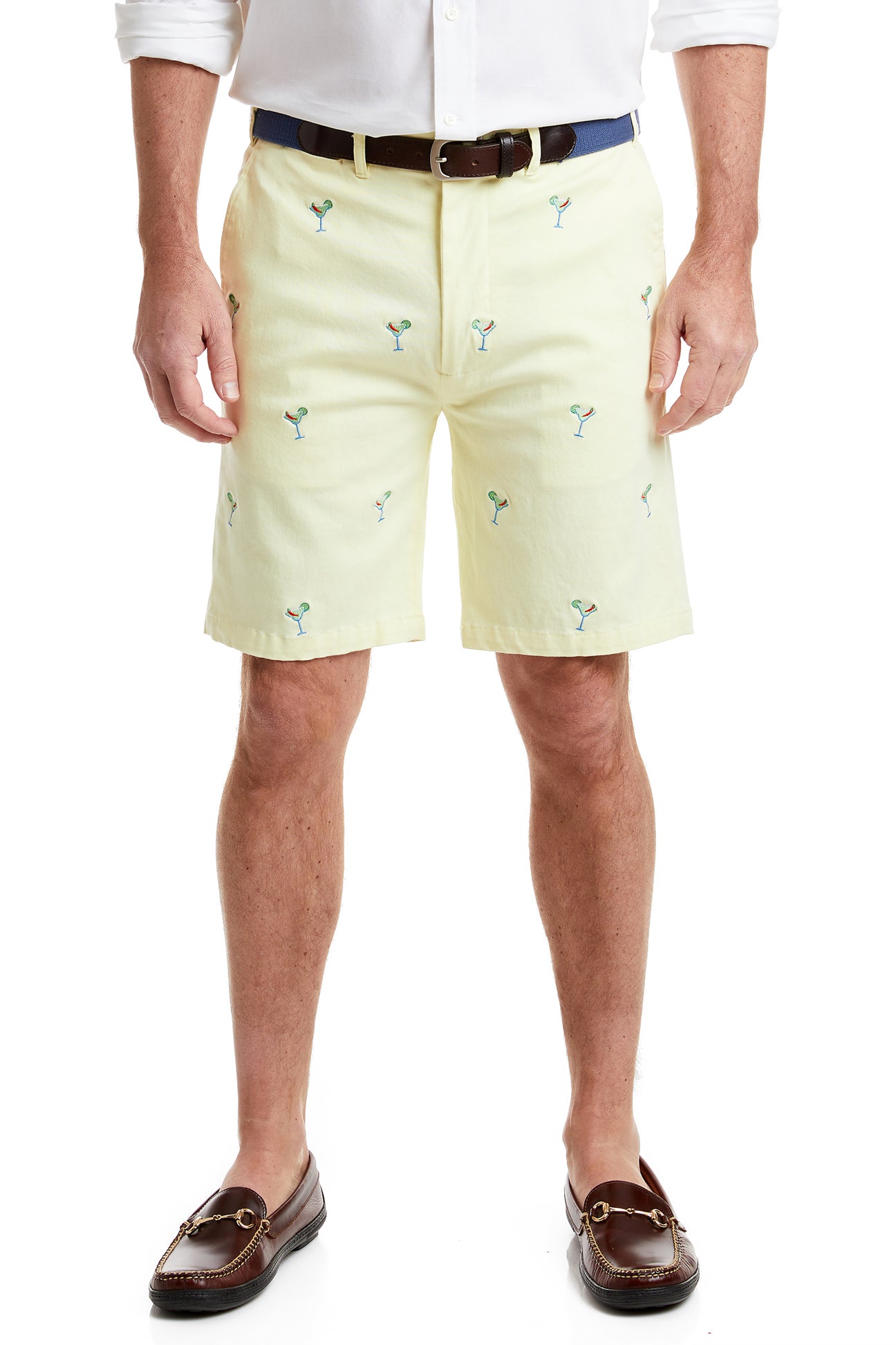 Cisco Short Neon Yellow with Spicy Margarita MENS EMBROIDERED SHORTS Castaway Nantucket Island