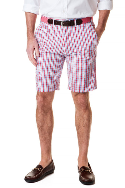 Cisco Short Red, White & Blue Seersucker Check - Castaway Nantucket Island