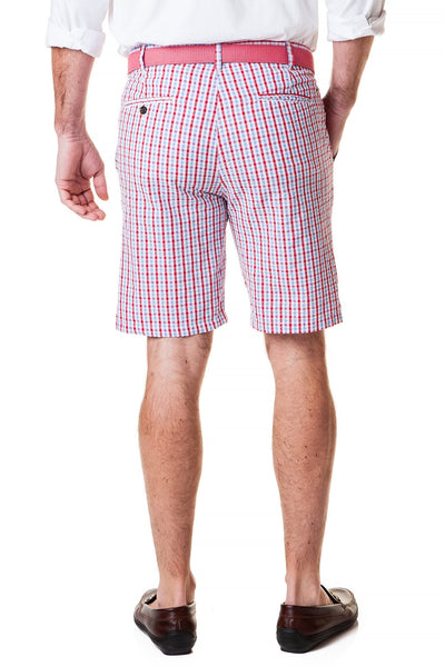 Cisco Short Red, White & Blue Seersucker Check - Castaway Nantucket Island